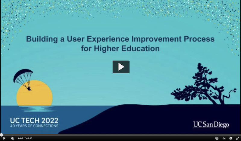 UX Improvement Talk at UC Tech Video
